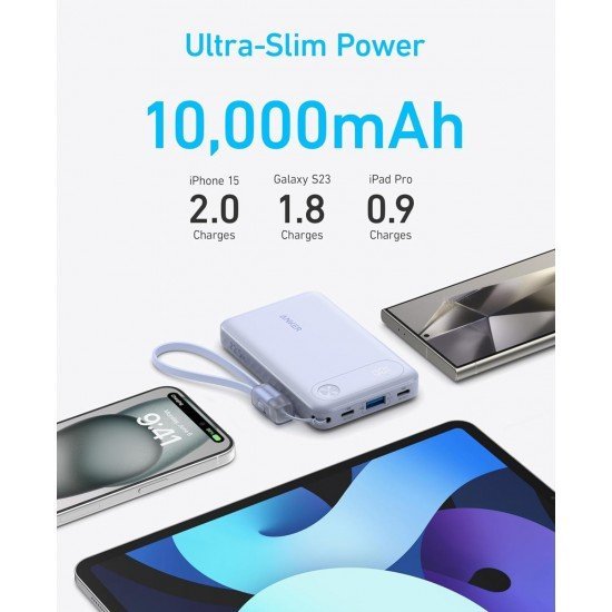 بور بانك انكر بسعة 10000mAh بقوة 22.5w